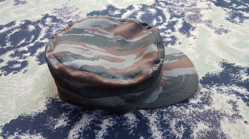 REPRO new-build FAPLA grey lizard (Recce copy camo cloth) patt Cuban style hard-brim cap - size 59