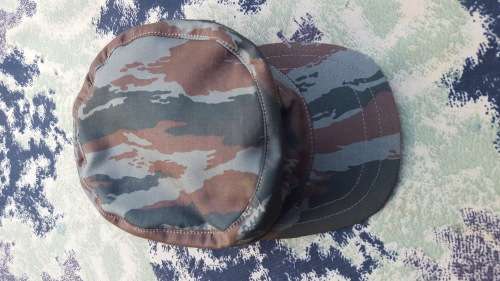 REPRO new-build FAPLA grey lizard (Recce copy camo cloth) patt Cuban style hard-brim cap - size 59
