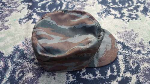 REPRO new-build FAPLA grey lizard (Recce copy camo cloth) patt Cuban style soft-brim cap - size 60