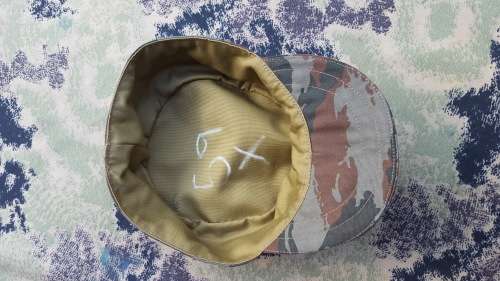 REPRO new-build FAPLA grey lizard (Recce copy camo cloth) patt Cuban style soft-brim cap - size 60