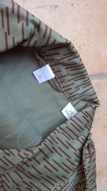 scarce big size SF (Recce) copy camo DDR falling rain "strictarn" XL bush-jacket mint - period item