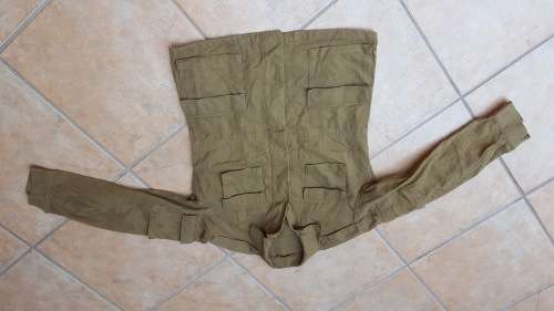 very good used condition Soviet Afghanka uniform blouse - mustard cotton l/s jacket no damage