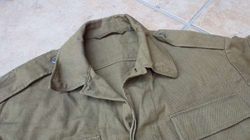 very good used condition Soviet Afghanka uniform blouse - mustard cotton l/s jacket no damage