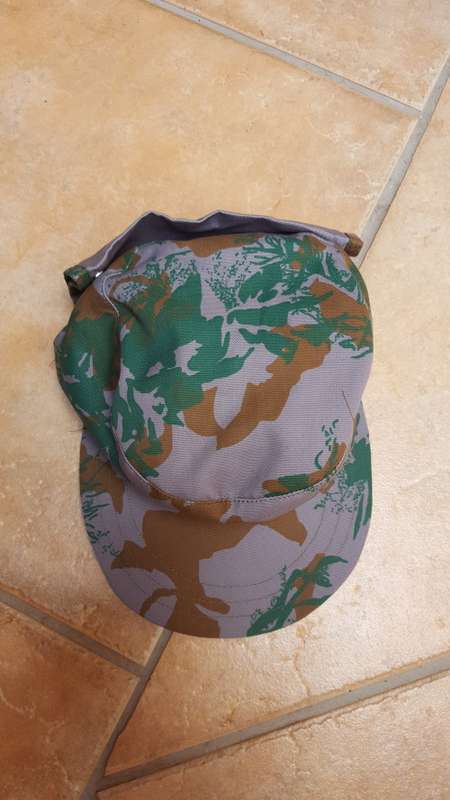 REPRO Kwa-Zulu Police (KZP) ex-homelands pre-1994 "grey SAP" camo basic flap-cap- size 60