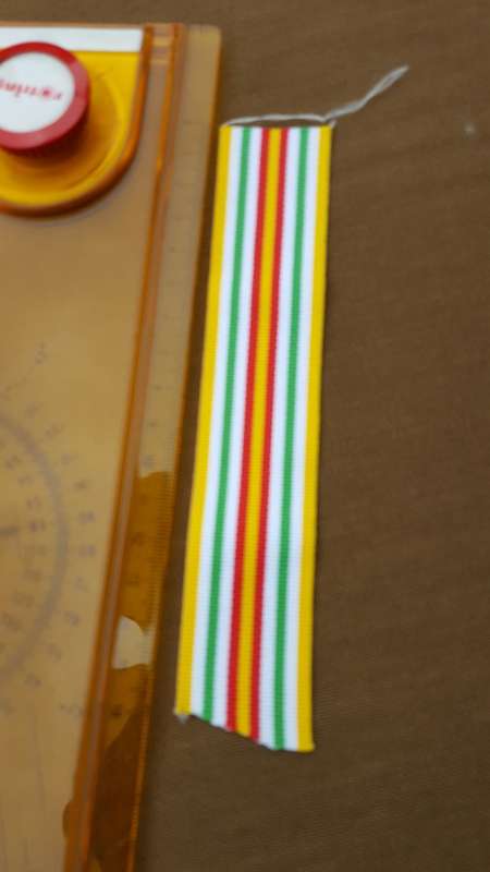 AMIB ribbon - very very scarce medal ribbon for African Union issued medal for Burundi Mission