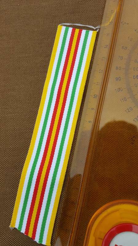 AMIB ribbon - very very scarce medal ribbon for African Union issued medal for Burundi Mission