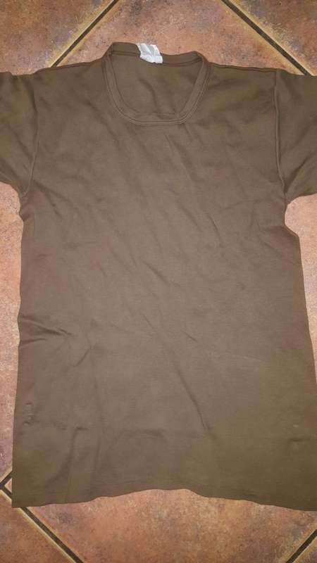original SADF era dd 1981 Large size "browns" nutria tee-shirt - good used condition