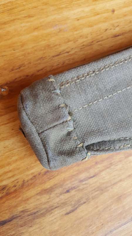early (post WW2 period?) UDF converted (to pistol) "Webley revolver" side-arm canvas type holster