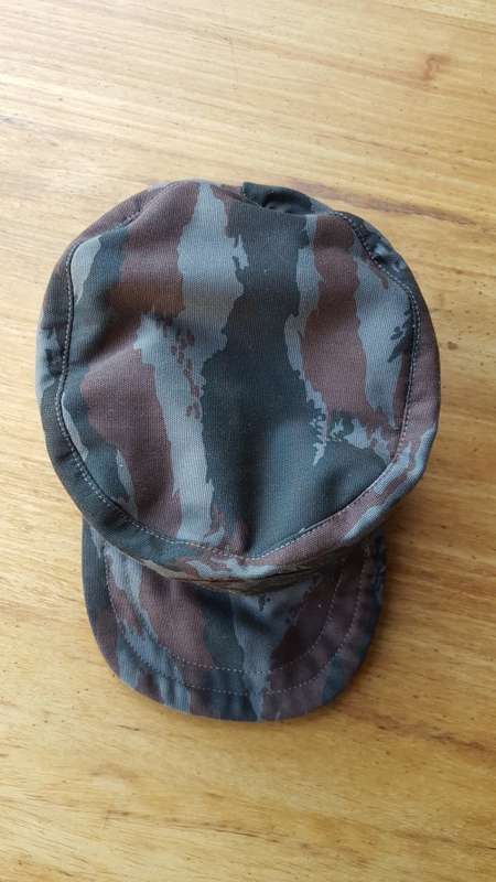 REPRODUCTION (new build) Angolan FAPLA grey lizard camo (Recce copy cloth) "Cuban" style cap - 59/60