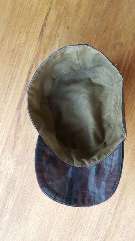 REPRODUCTION (new build) Angolan FAPLA grey lizard camo (Recce copy cloth) "Cuban" style cap - 59/60