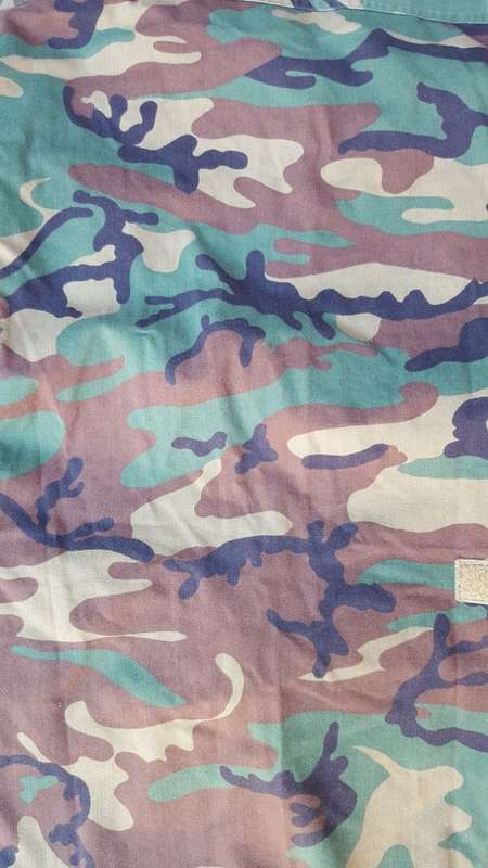 Original (used) Singapore Woodlands Large camo BDU Jacket (named) no damage & bright colours