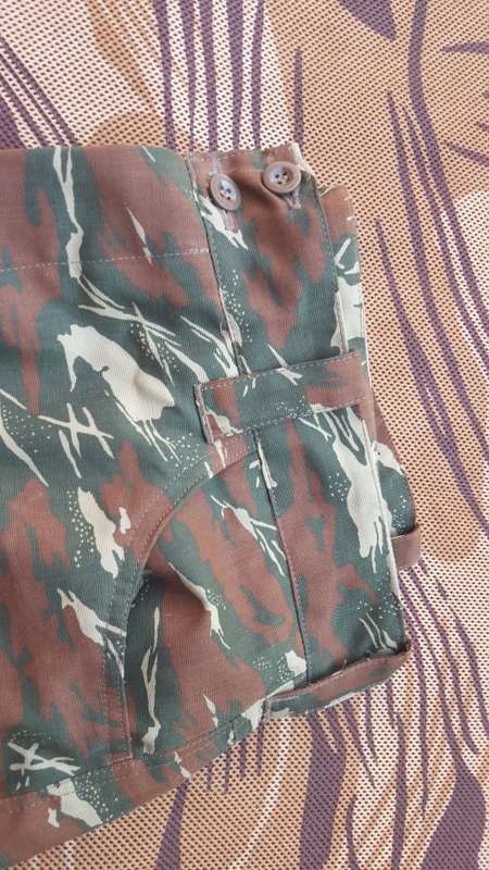 REPRODUCTION (new build) SWAPOL  camo pattern "jeans" cut shorts (as issued) - size 42 waist