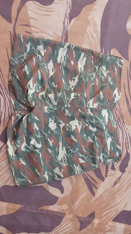 REPRODUCTION (new build) SWAPOL  camo pattern "jeans" cut shorts (as issued) - size 42 waist