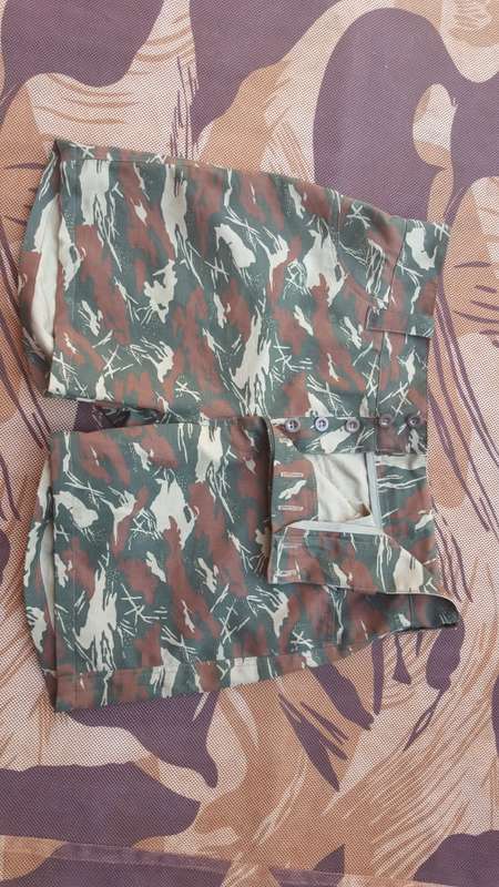 REPRODUCTION (new build) SWAPOL  camo pattern "jeans" cut shorts (as issued) - size 42 waist