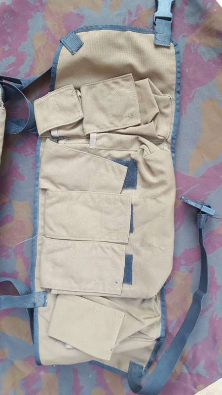 used SADF era patt 83 nutria chest webbing (textcraft made) - no damage 100% serviceable