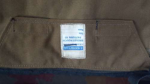 used SADF era patt 83 nutria chest webbing (textcraft made) - no damage 100% serviceable