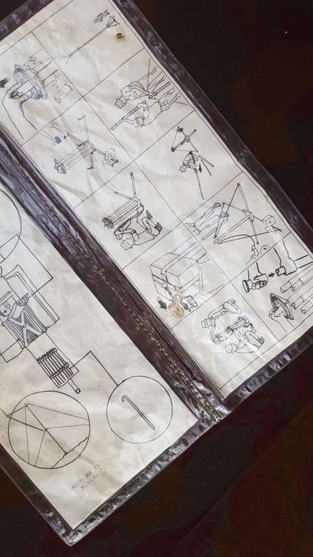 SADF era 6m signal mast instr for assembly - mast carry case - sealed in plastic - Signallers/SACS
