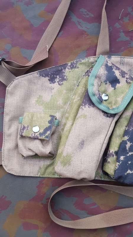 REPRODUCTION: Zim army repro AK47 (6 mags) type chest rig in "bergan" camo - new build