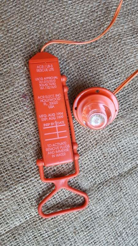 very scarce original SADF era SAAF issue pilots ACR rescue (water activated) light - intact