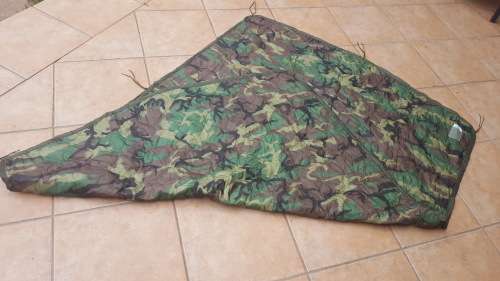 used US Army issue lightweight woodlands camo poncho liner - woobie - ideal for Southern Africa