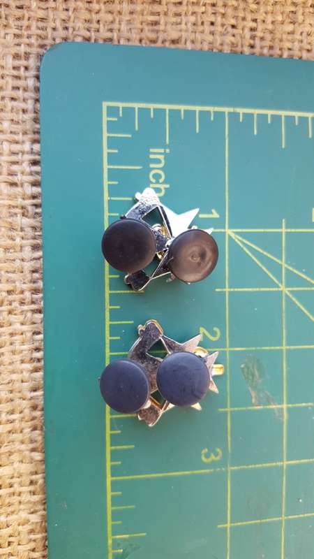 scarce facing pair SAMS mini mess dress collar badges - SADF era - all pins intact