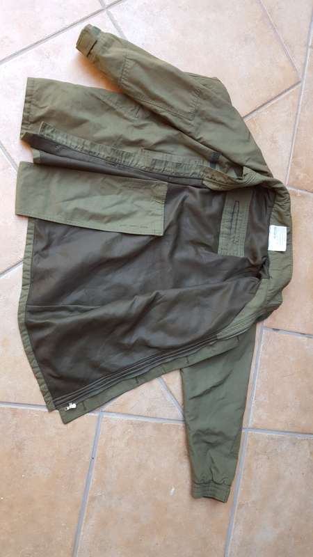 scarce SA Army issue armoured crew member fire-proof warm jacket in olive green - near mint - size L
