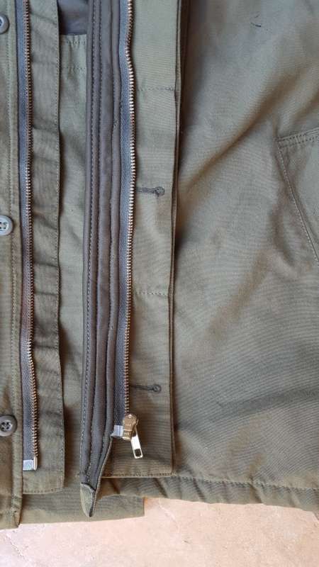 scarce SA Army issue armoured crew member fire-proof warm jacket in olive green - near mint - size L