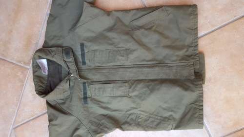 scarce SA Army issue armoured crew member fire-proof warm jacket in olive green - near mint - size L
