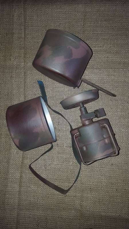 SA SF Recce used old Bluet Globetrotter stove & pots - hand camo'ed - working condition (empty gas)