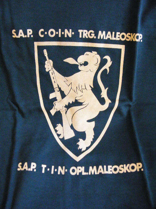 original Border war era SAP COIN/ TIN training Maleoskop tee-shirt (med) - very good used condition