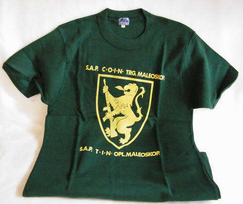 original Border war era SAP COIN/ TIN training Maleoskop tee-shirt (med) - very good used condition