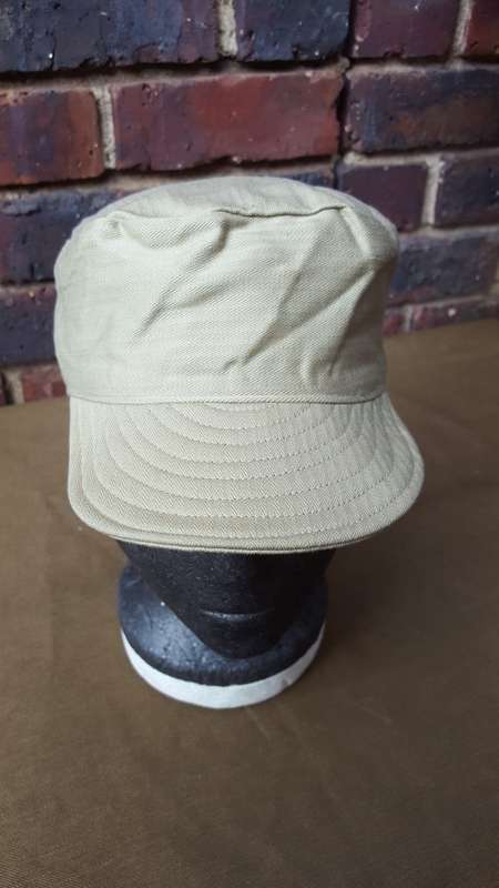 mint new hereto unknown unseen SADF era Recce copy camo beige HBT trg uniform - mint flap-cap