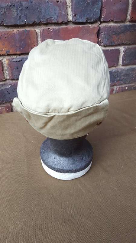 mint new hereto unknown unseen SADF era Recce copy camo beige HBT trg uniform - mint flap-cap