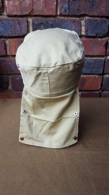 mint new hereto unknown unseen SADF era Recce copy camo beige HBT trg uniform - mint flap-cap