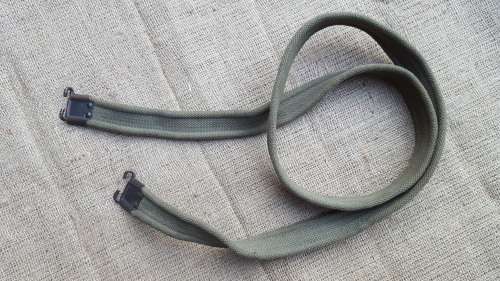 SADF era issued & used (R1 or FN FAL?) weapon belt with steel fittings (not brass as per .303 sling)