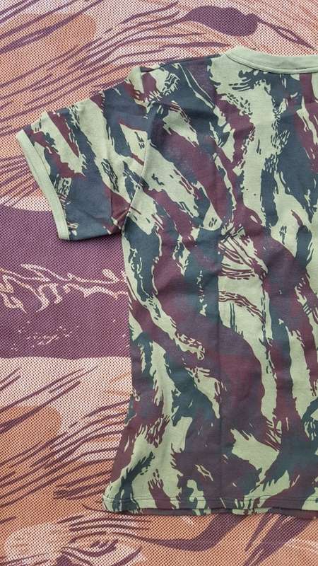 mint SADF era SA SF Recce "copy camo" Porra vertical lizard camo patt medium size tee-shirt - scarce