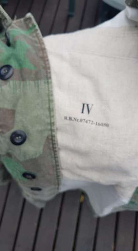 REPRO reproduction WW2 splinter camo German Falskirmjager "bonesack" para jump smock XL size 4