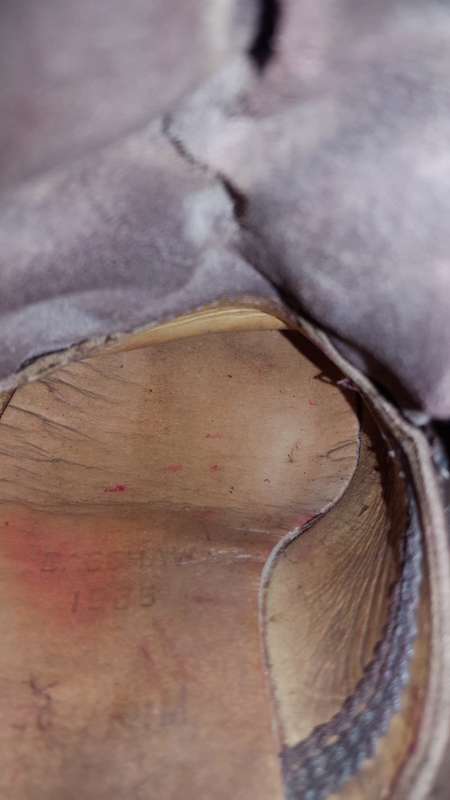 original SADF era leather boots size 262 (8 UK) converted into "flat-soles" very lightweight boots