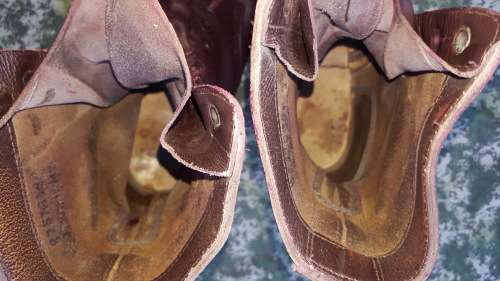 original SADF era leather boots size 262 (8 UK) converted into "flat-soles" very lightweight boots