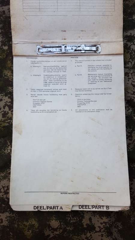 original SADF era SAMIL 100 driver's/ operator's manual - good used condition, complete no damage