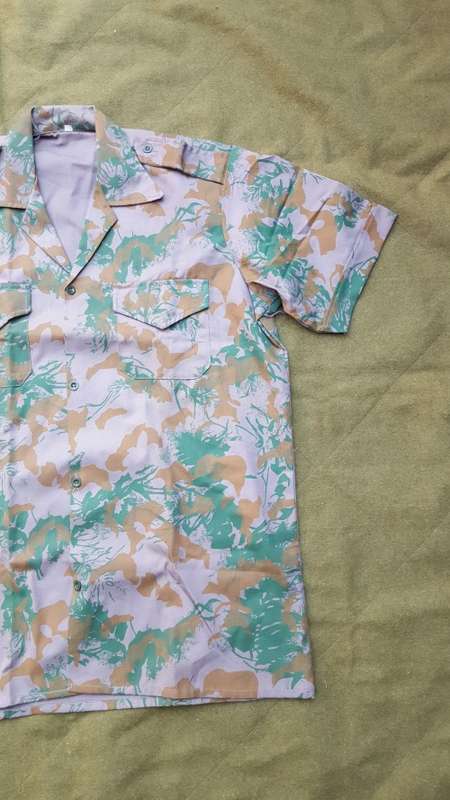 original pre-1994 ex KZP Police camo XXL field-dress s/ sleeve shirt - new and unused (scarce) size