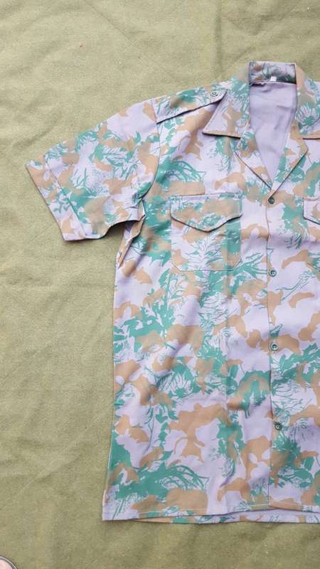original pre-1994 ex KZP Police camo XXL field-dress s/ sleeve shirt - new and unused (scarce) size