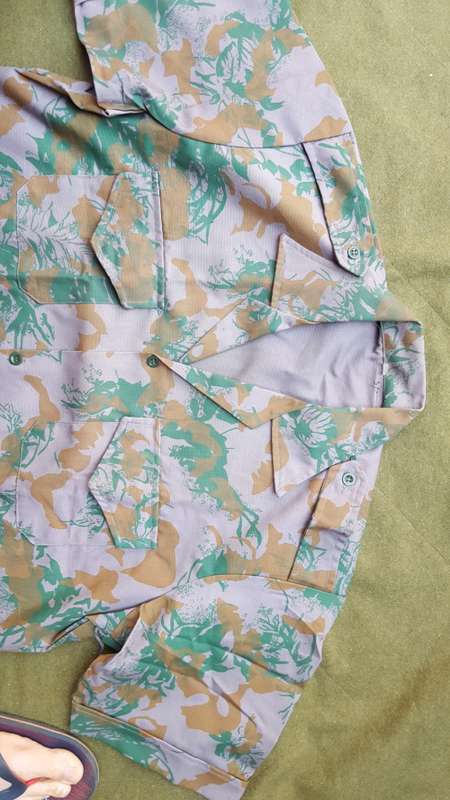 original pre-1994 ex KZP Police camo XXL field-dress s/ sleeve shirt - new and unused (scarce) size