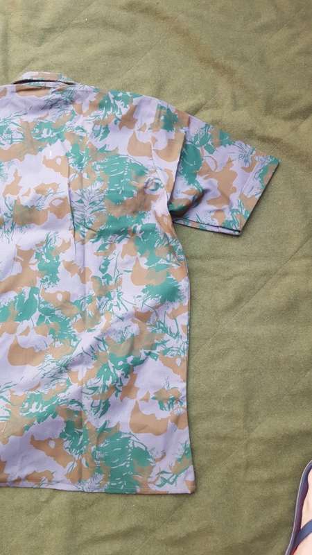 original pre-1994 ex KZP Police camo XXL field-dress s/ sleeve shirt - new and unused (scarce) size