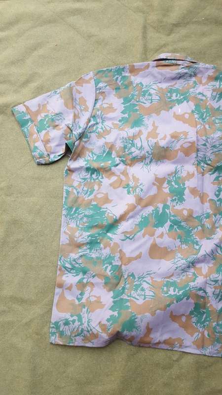 original pre-1994 ex KZP Police camo XXL field-dress s/ sleeve shirt - new and unused (scarce) size