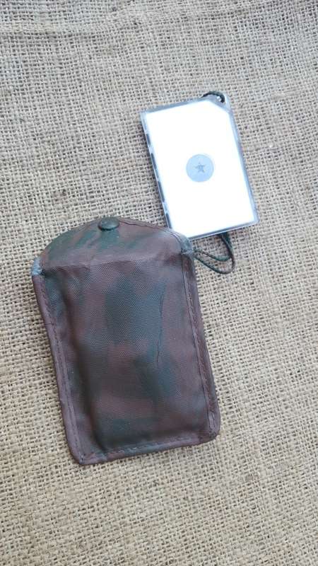 SA SF Recce used (std SAAF issue) signalling mirror (pouch hand-painted & period used) - (original)