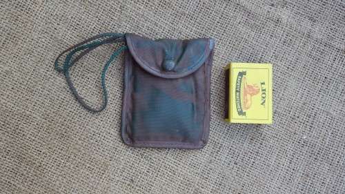 SA SF Recce used (std SAAF issue) signalling mirror (pouch hand-painted & period used) - (original)