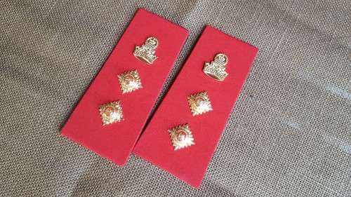 a scarce pair "step-outs" dress Lesotho LDF Colonel officers rank cheese-boards and pips difficult