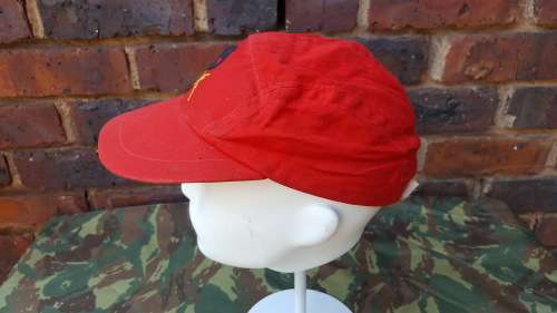 original 61 Mech Bn Grp red unit cap used and named good condition no damage/ bright colours adjusts