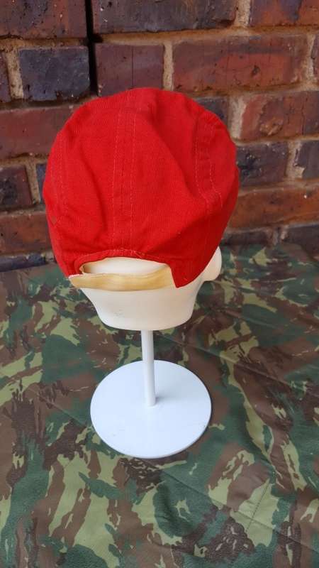 original 61 Mech Bn Grp red unit cap used and named good condition no damage/ bright colours adjusts